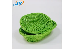 Versatile Plastic Rattan Storage Basket For Living Room For Bread Fruit Vegetables Snacks