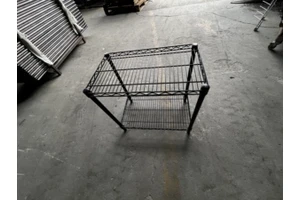 Black 2-Tier Wire Shelving Unit, Adjustable Heavy-Duty Storage Rack for Kitchen, Pantry & Home