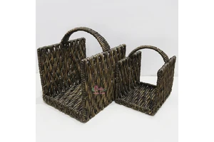 High Quality Vietnam Seagrass Rope Handmade Storage with Handle Woven Basket for Kitchen & Laundry Artex Dong Thap