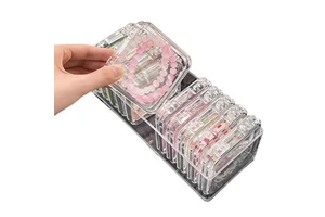 12 Pcs Eco-Friendly 3mm Thick Clear Acrylic Waterproof Lightweight Travel Cases with Transparent Box for Display