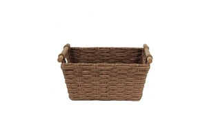 Customized Woven Plastic Rattan Wicker Storage Baskets Bread Fruit Vegetable Food Display Basket