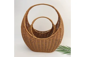 Popular Contemporary Eco-Friendly Rattan Imitation Baskets Made in China for Home Decor
