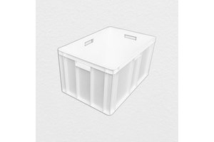 Plastic Crate 400x600x320mm 58 Liters In HDPE Ideal For Fresh Food Contact Several Colors Available