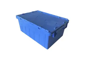 600x400x335mm Recyclable HDPE Stacking Storage Plastic Box Moving Boxes Sale
