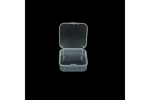 Square Pp Plastic Storage Box 5.5Cm Transparent With Lid For Parts Jewelry Card Storage