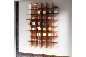 Wall Mounted Multi Layered Acrylic Storage Rack Simple and Stylish Wall Decoration