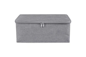 Storage Bins with Zipper Lid Handles Storage Boxes PP Plastic Board