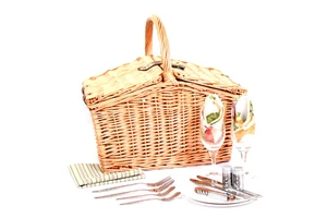 Most Popular Willow Rattan Picnic Basket Hot Selling Outdoor Wicker Basket