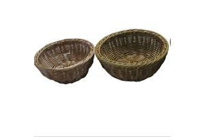 Wholesale Promotion Cheap Washable Poly Wicker Plastic Storage Display Kitchen PP Rattan Supermarket Fruit Vegetable Basket