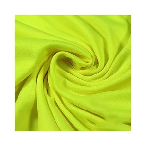 100% Polyester Reflective Safety Fabric High Visibility Fluorescent Knitted Fabric 100% Recycled Polyester Hi Vis Fabric