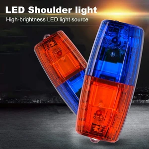 USB Charge LED Highly Visible Patrol LED Strobe Traffic Light Durable Red Blue Shoulder Traffic Flashlight Warning Light