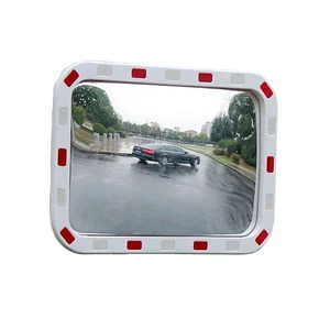 30 60 80 100 Cm Polycarbonate Acrylic Black White Surface Round Rectangular Outdoor Indoor Safety Concave & Convex Mirror