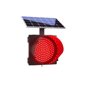 300mm High Quality Solar Battery Powered Blinking LED Traffic Lights