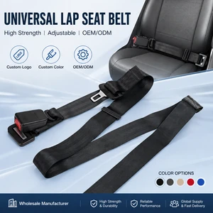 Wholesale Manufacturer High Strength Set Car Universal Foldable Adjustable Retractable Safety Seat Belt Lap Belt