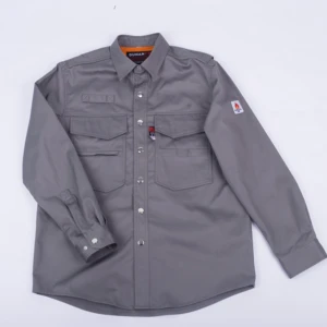 Cotton Long Sleeve Work Shirt Flame Resistance & Water Proof Functional Against Arc Flash & Flash Fire FR-Tech Safety Clothing