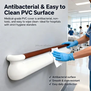 Corridor Bumper Guard Hospital Safety Support Rail Anti-bacterial PVC Finish Handrail