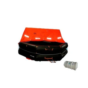 Marine Inflatable Liferafts / Davit Launched Type Life Raft with 20 Person Capacity SOLAS Standard Orange Neoprene Material