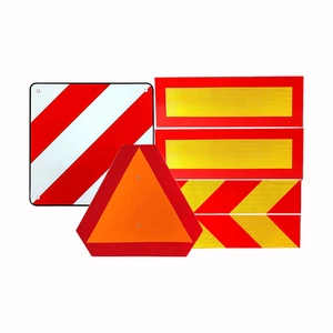 European American Square Vehicle Triangle Slowing Moving Warning Sign Reflective Truck Marker Boards