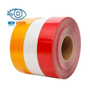 PVC Road Traffic Waterproof Safety Yellow and Black High Visibility Waterproof Vinyl Sheeting Conspicuity Reflective Tape