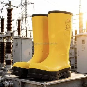 Electrical Safety Boots Class 2 Dielectric Protection Electrically Insulating Safety Boots For Power Industry