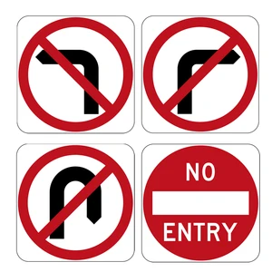 Australian Traffic Signs Aluminum Sheet OEM Engineering Grade Reflective Film Road Warning Sign Pointing Arrow Traffic Stickers