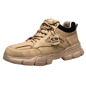 Men's Labor Protection Shoes with Steel Toe Caps Anti Smashing and Anti Piercing Men's Shoes Anti Splashing Safe Work Shoes 633