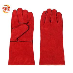 SNELL W2406 Extra-Thick Leather Gloves Durable Welding Safety Gloves Heat-Insulating Wear-Resistant Features Extended Length