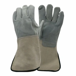 Welding Gloves Leather Safe and Puncture-Proof Fire Resistant and High Temperature Resistant Oven Glove
