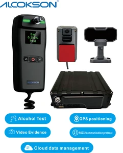 RS232 Communication Vehicle Alcohol Detection Tester with Integrated MDVR System CE/RoHS Certified Breathalyzer