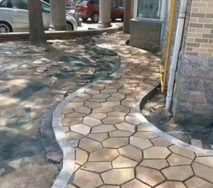 Custom Size Modern White Ice Crack Granite Tiles Irregular Pavers Graphic Eco-Friendly Durable Exterior Wall Cladding Courtyard