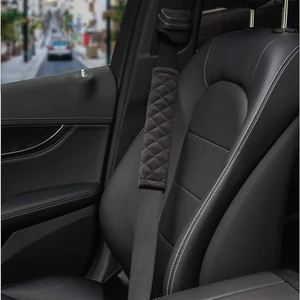 Comfortable Bow Tie Car Seat Belt Covers: Soft Plush Shoulder Pads, Car Interior Accessories for BMW, Tesla and More