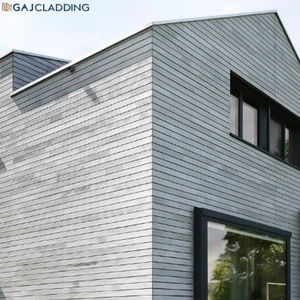 All-Weather Resilience Building External Wall Cladding Stone Look Facade Materials Fiber Cement Boards