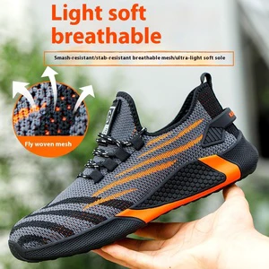 Summer Breathable Lightweight Work Shoes Steel Toe Labor Protection Anti-smashing Anti-slip Safety Features