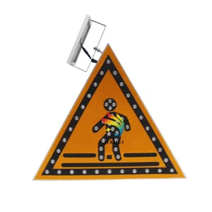 High Brightness Solar LED Traffic Sign Board School Intersection Pedestrian Vehicle Slow Down Signs