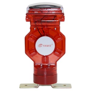 Industrial Grade Solar Traffic Light Flame Retardant Shell High Brightness LED Plum Blossom Beacon
