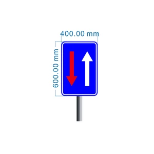 Reflective Blue Aluminum Traffic Sign Board for Construction and Advertising