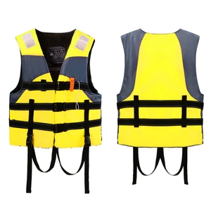 Adult Marine Rescue Life Jacket Foam PFD Vest with Reflective Tape Whistle 3 Buckles OEM Wholesale Life Jacket