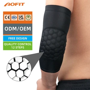 Sports Compression Elbow Joint Sleeve Honeycomb Anti-Collision Armguard for Basketball Mountaineering Riding Outdoor Elbow Pads
