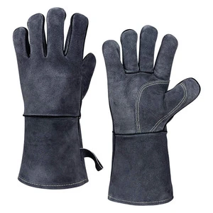 Long Leather Heat Welding Gauntlet Gloves OEM New Hand Protection Welding Working Gloves,Industrial Welding Working Gloves