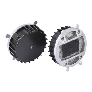 Solar Powered Aluminium Road Safety Cat Eye Light Tactile Ip68 Reflective Solar Road Stud Traffic Warning Product