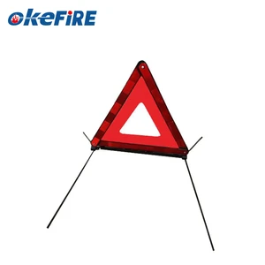 Okefire High Quality Safety Reflective Emergency Car Foldable Warning Triangle Road Sign