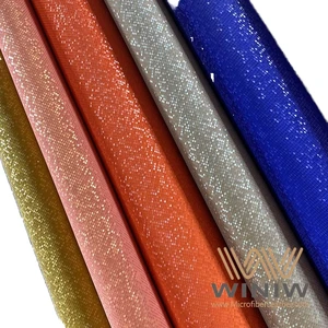Fashionable Embossed Microfiber Suede Reflective Fabric with Nonwoven Backing for Car Seats and Bags Decorative Use
