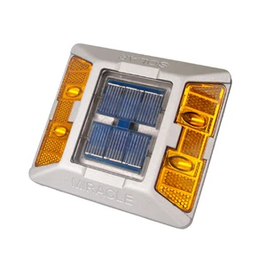 IP68 Waterproof LED Reflective Cat Eyes High Durability Solar Powered (Charging) Road Stud Pavement Marker Traffic Warning