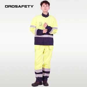 Latest Design High Visibility Workwear Safety Clothes Worksuit Fireproof Pants Jacket Work Suits for Men