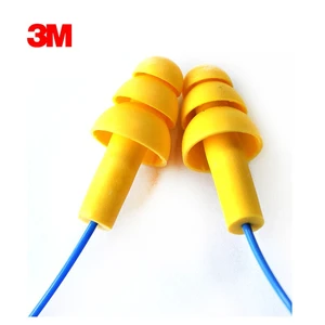 Original 3M 340-4004 Corded Earplugs Triple Flange Noise Reduction Safety Earplugs For Sleeping Working