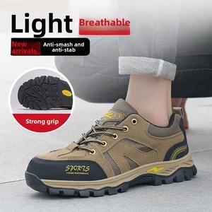 New Labor Protection Shoes Men's Summer Breathable Ultra-light Soft-soled Steel-toe Anti-smashing Anti-puncture Oil-resistant