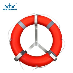 Orange High-Visibility HDPE Life Buoy Marine Rescue Life Ring Water Rescue Boat Safety Gear