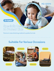 Baby Noise Cancelling Earmuffs 0-4 Years CE Certified Infant Hearing Protection Soft Ear Defenders for Toddler Quiet Sleep