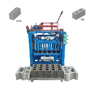 4-35a Brick Making Equipment, Also Makes Curb Stones & Paving Blocks Semi-Automatic Vibration Machine with Interchangeable Molds