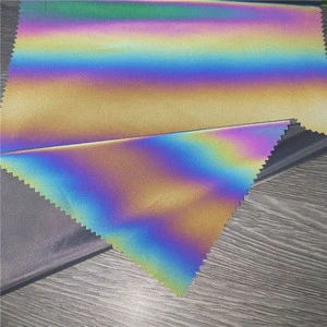 Color Changing Reflective Memory Polyester Taffeta Fabric Waterproof & Windproof for Garment & Luggage Use